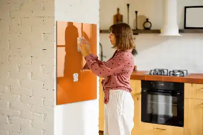 Pizarra magnética decorativa con rotulador de color naranja