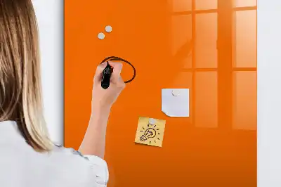 Pizarra magnética decorativa con rotulador de color naranja