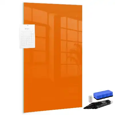Pizarra magnética decorativa con rotulador de color naranja
