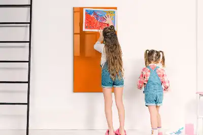 Pizarra magnética decorativa con rotulador de color naranja