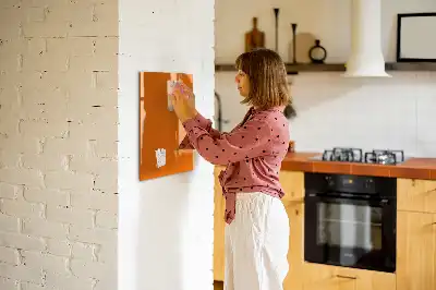 Pizarra magnética decorativa con rotulador de color naranja
