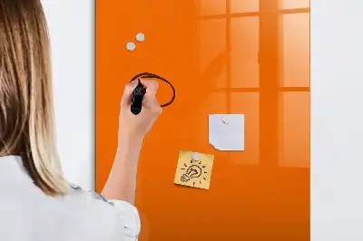 Pizarra magnética decorativa con rotulador de color naranja