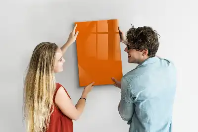 Pizarra magnética decorativa con rotulador de color naranja