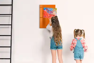 Pizarra magnética decorativa con rotulador de color naranja