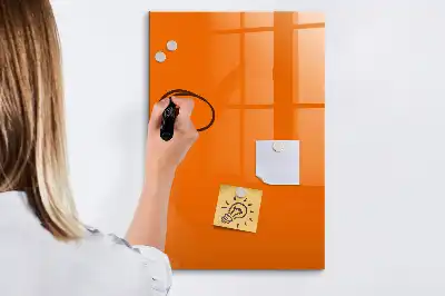 Pizarra magnética decorativa con rotulador de color naranja