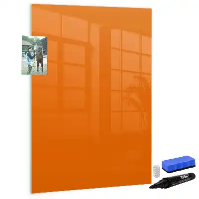 Pizarra magnética decorativa con rotulador de color naranja