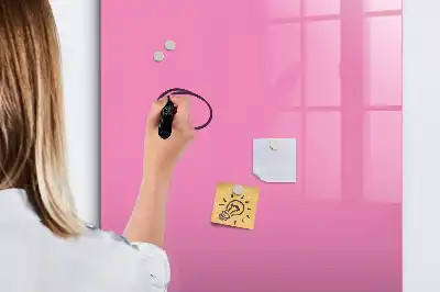 Pizarra magnética borrable de cristal de color rosa