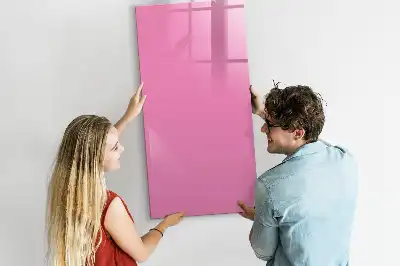Pizarra magnética borrable de cristal de color rosa