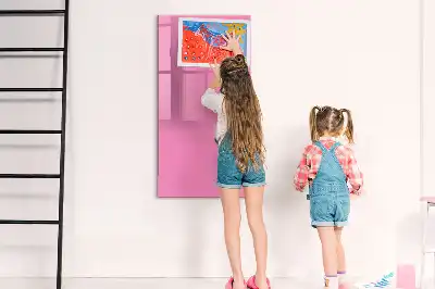 Pizarra magnética borrable de cristal de color rosa
