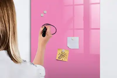 Pizarra magnética borrable de cristal de color rosa