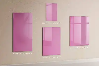 Pizarra magnética borrable de cristal de color rosa