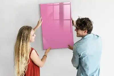 Pizarra magnética borrable de cristal de color rosa