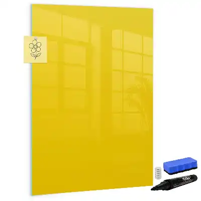 Pizarra magnética decorativa con rotulador color amarillo claro