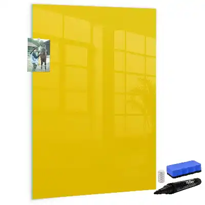Pizarra magnética decorativa con rotulador color amarillo claro