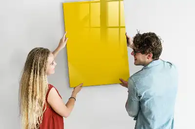 Pizarra magnética decorativa con rotulador color amarillo claro