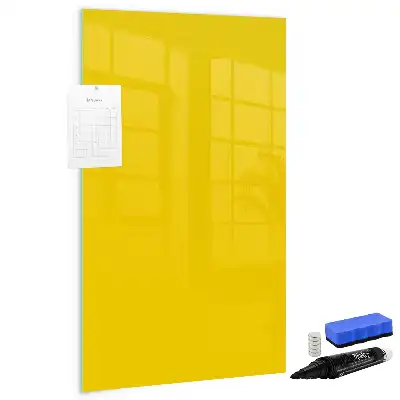 Pizarra magnética decorativa con rotulador color amarillo claro
