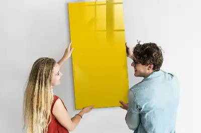 Pizarra magnética decorativa con rotulador color amarillo claro