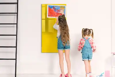 Pizarra magnética decorativa con rotulador color amarillo claro