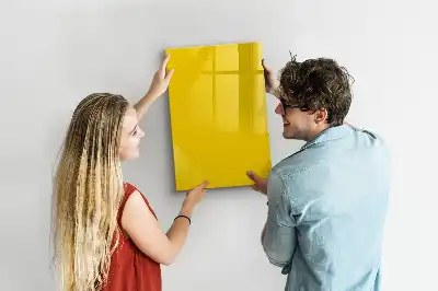 Pizarra magnética decorativa con rotulador color amarillo claro