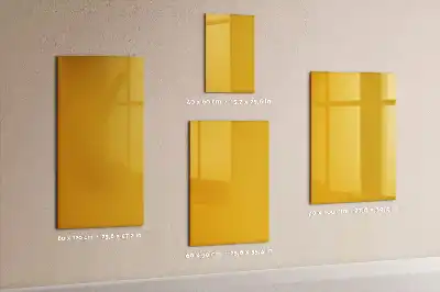 Pizarra magnética borrable de cristal de color amarillo oro