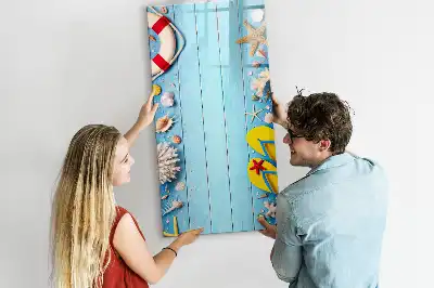 Pizarra magnética borrable de cristal set para amantes de la playa