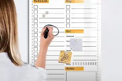 Pizarra magnética decorativa con rotulador diseño lista de tareas pendientes