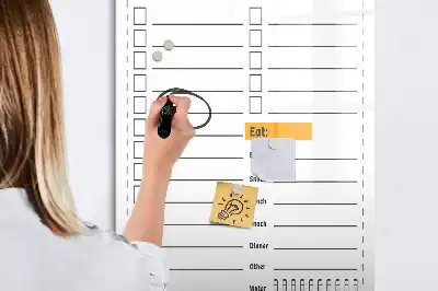 Pizarra magnética decorativa con rotulador diseño lista de tareas pendientes