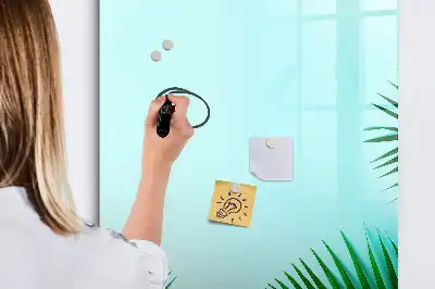 Pizarra magnética decorativa con rotulador diseño de hojas exóticas