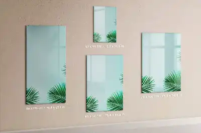 Pizarra magnética decorativa con rotulador diseño de hojas exóticas