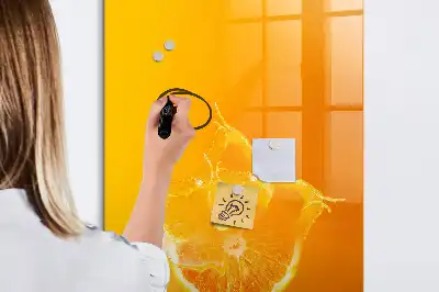 Pizarra magnética decorativa con rotulador jugo de naranja
