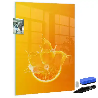 Pizarra magnética decorativa con rotulador jugo de naranja
