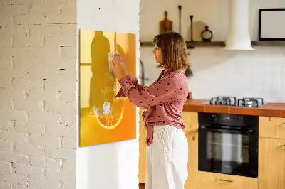 Pizarra magnética decorativa con rotulador jugo de naranja