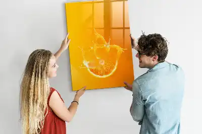 Pizarra magnética decorativa con rotulador jugo de naranja