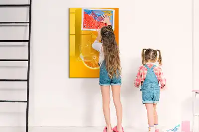 Pizarra magnética decorativa con rotulador jugo de naranja