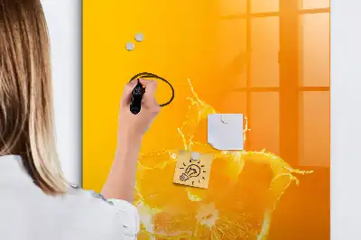 Pizarra magnética decorativa con rotulador jugo de naranja