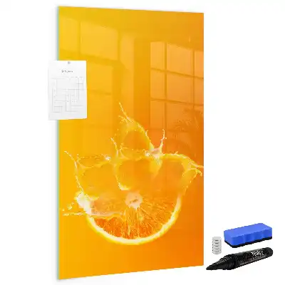 Pizarra magnética decorativa con rotulador jugo de naranja