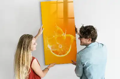 Pizarra magnética decorativa con rotulador jugo de naranja