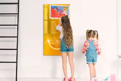 Pizarra magnética decorativa con rotulador jugo de naranja