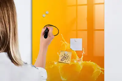 Pizarra magnética decorativa con rotulador jugo de naranja