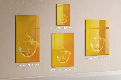 Pizarra magnética decorativa con rotulador jugo de naranja
