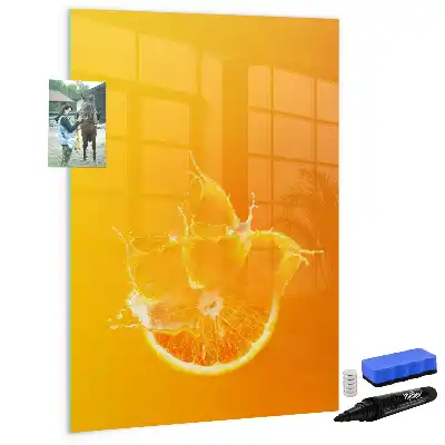 Pizarra magnética decorativa con rotulador jugo de naranja