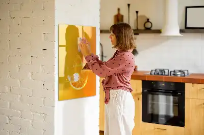 Pizarra magnética decorativa con rotulador jugo de naranja