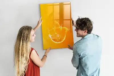 Pizarra magnética decorativa con rotulador jugo de naranja