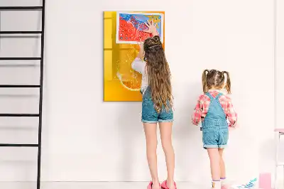 Pizarra magnética decorativa con rotulador jugo de naranja