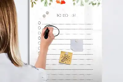 Pizarra magnética decorativa con rotulador diseño lista de hoy
