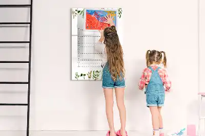 Pizarra magnética decorativa con rotulador diseño lista de hoy