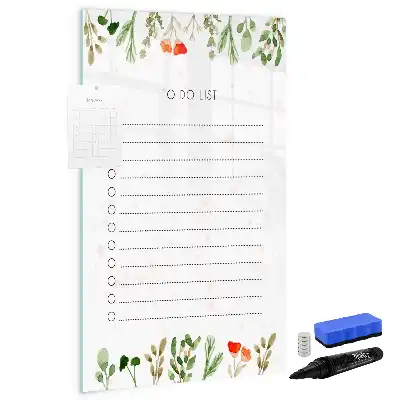 Pizarra magnética decorativa con rotulador diseño lista de hoy