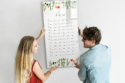Pizarra magnética decorativa con rotulador diseño lista de hoy
