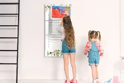 Pizarra magnética decorativa con rotulador diseño lista de hoy