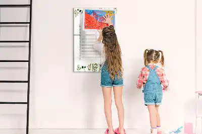 Pizarra magnética decorativa con rotulador diseño lista de hoy